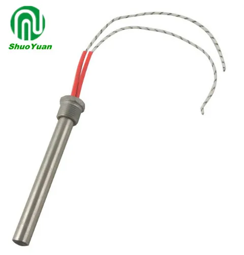 304 Stainless Steel Threaded Single End Heating Tube Cartridge Heater 16x250mm 800W 220V/110V/380V DN20 (25mm)