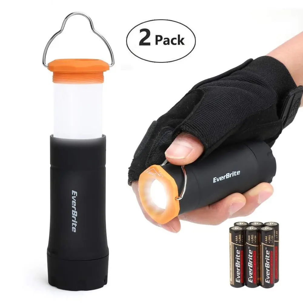 Portable 2 in 1 Camping Tent LED Lantern Waterproof Dimmable Handheld LED Flashlight for Biking Camping