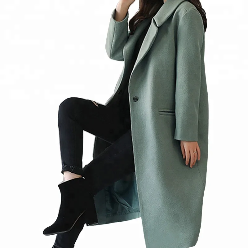 Boiled Woolen Long Cashmere Coats Overcoat Latest on Sale Desirable Luxuriant Ladies Women Adult Customized Logo Woven Trench