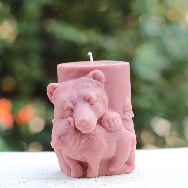 Nicole Customized 3D Horse Bear Elephant Dolphins Shape Silicone Craft Candle Mold