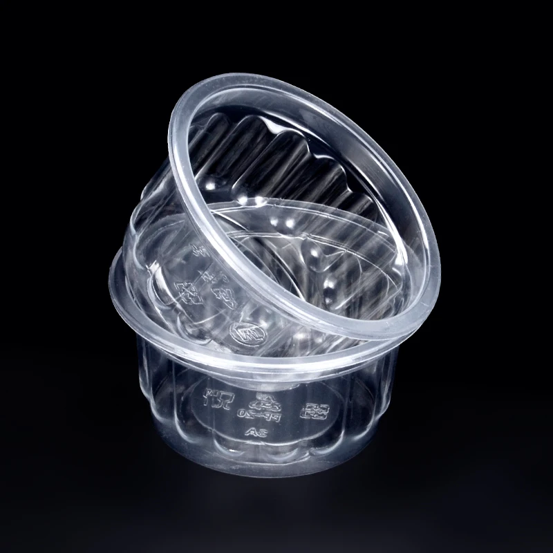 Disposable plastic plum blossom shape Mini yogurt Jelly PP Cup for small clear sauce container