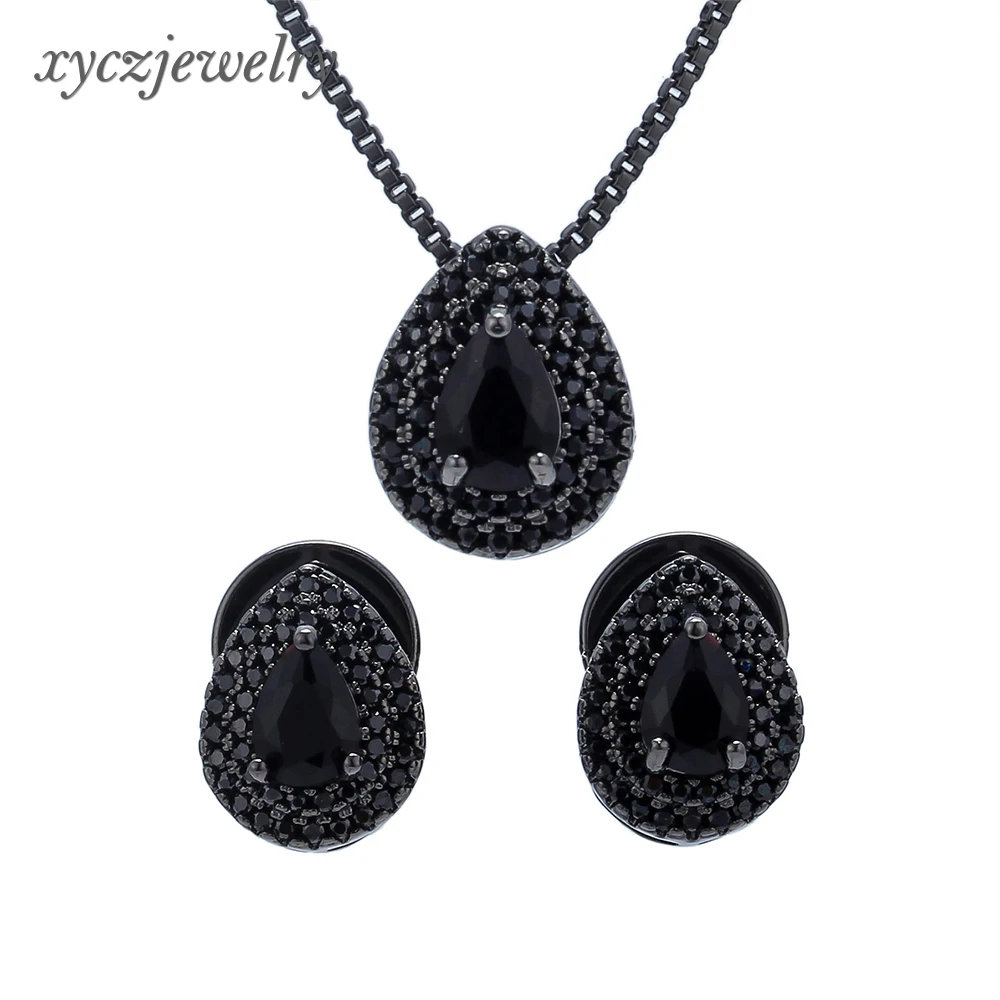 Wholesale high-grade stained glass zircon jewelry set