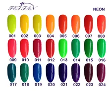 Free shipping 6 piece of VEN Modern Neon Color Led UV Gel Nail Polish 15ml 24