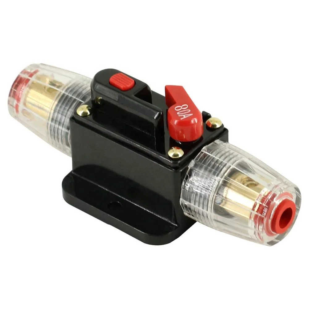 12V-24V DC 20A 30A 40A 50A 60A 80A 100A Car Audio Circuit Breaker Reset Fuse for System Protection