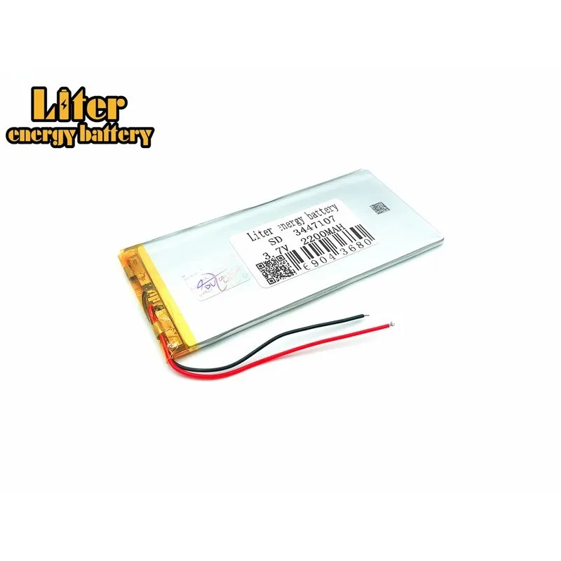 3.7V 2200mAH,3447107 Liter energy battery Polymer lithium ion Li-ion battery for tablet pc,GPS,E-BOOK;POWER BANK