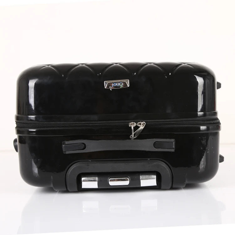 glossy black TSA lock 4 Wheel Spinner ABS PC luggage 3 Piece plastic Hardside luggage Suitcase