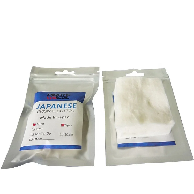 
Muj organic vape cotton for electronic cigarette wholesale vape cotton pad 