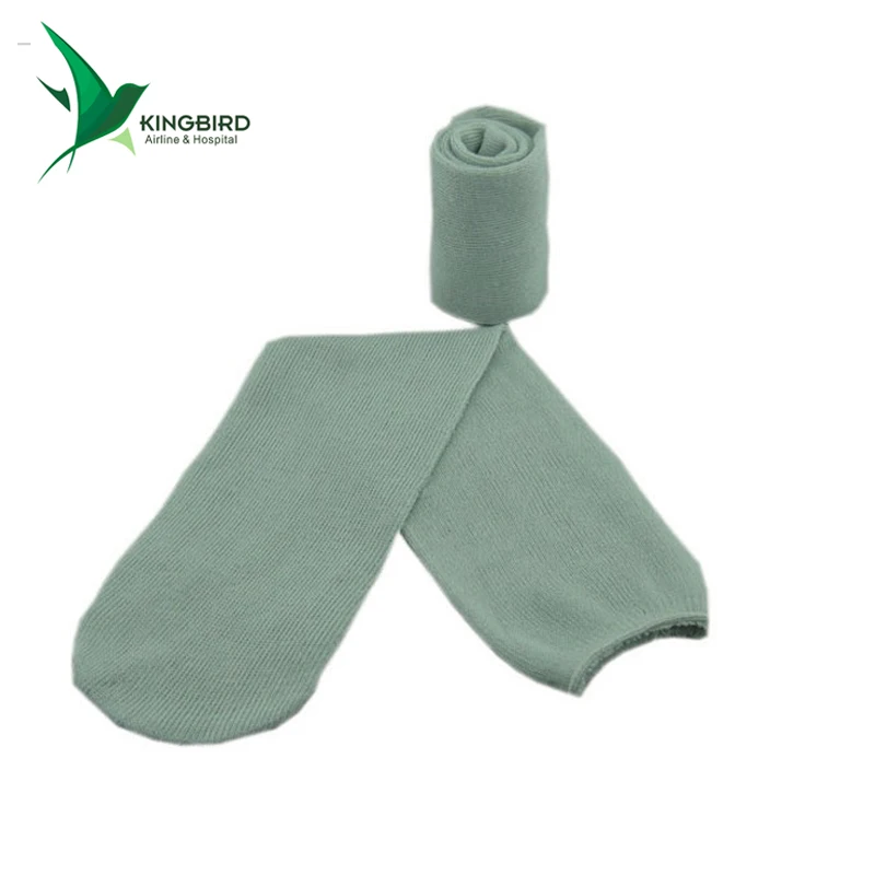 100% Polyester Yarn Airline Disposable Long Travel Unisex Slipper Socks