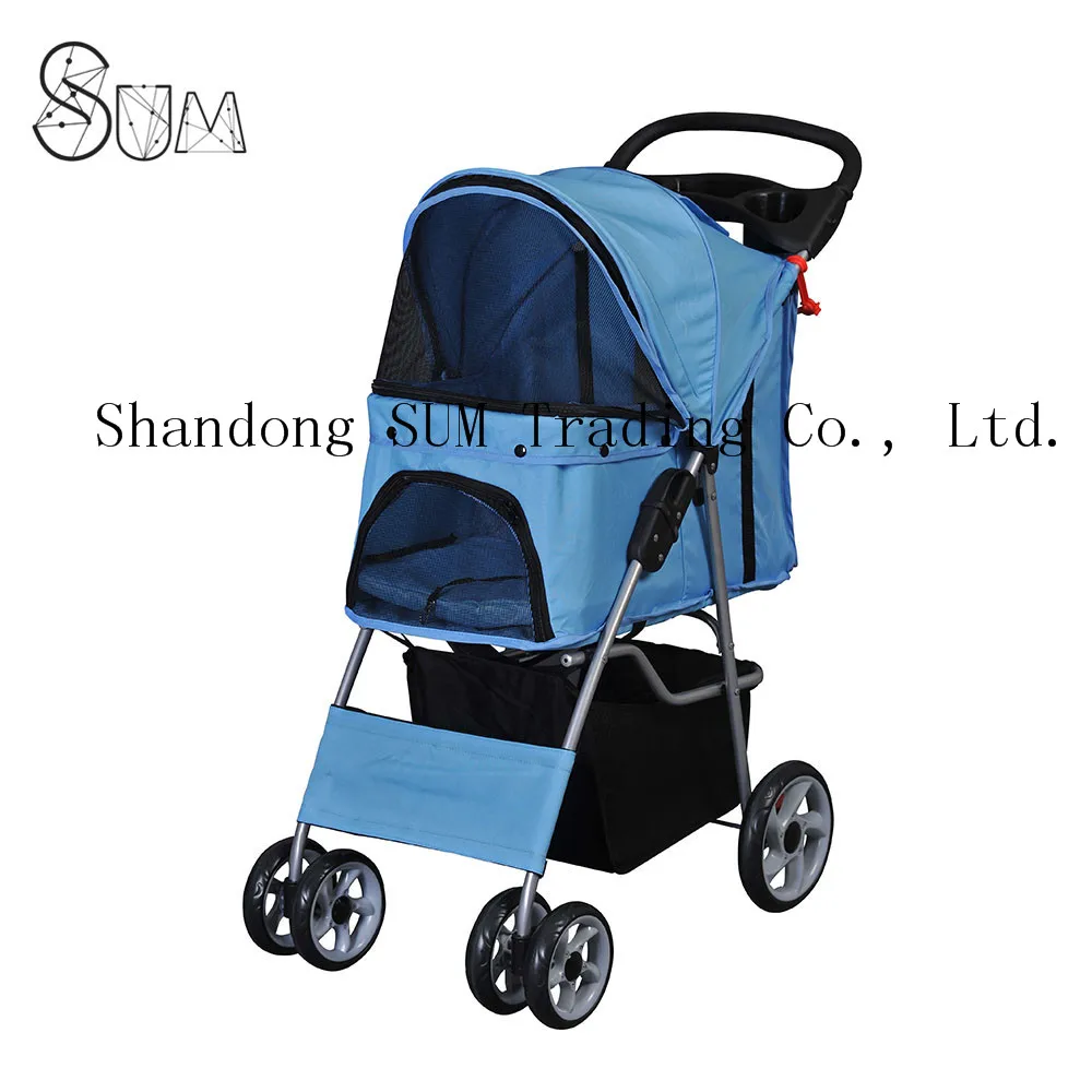 Stroller For Two Dogs,pink Dog Cat Stroller/Good Oxford Pet Stroller