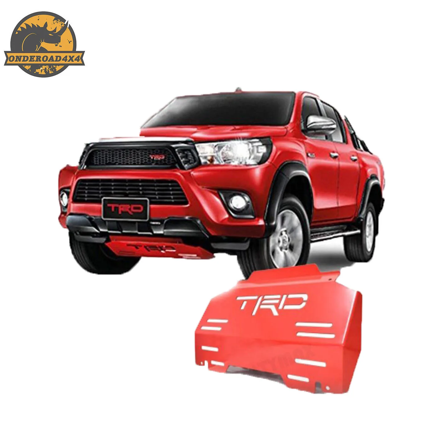 
 Аксессуары для оптовой продажи 4x4 противоскользящая пластина Передняя Стальная красная Защитная противоскользящая пластина для Fortuner 7 дней доставка в картонную коробку  