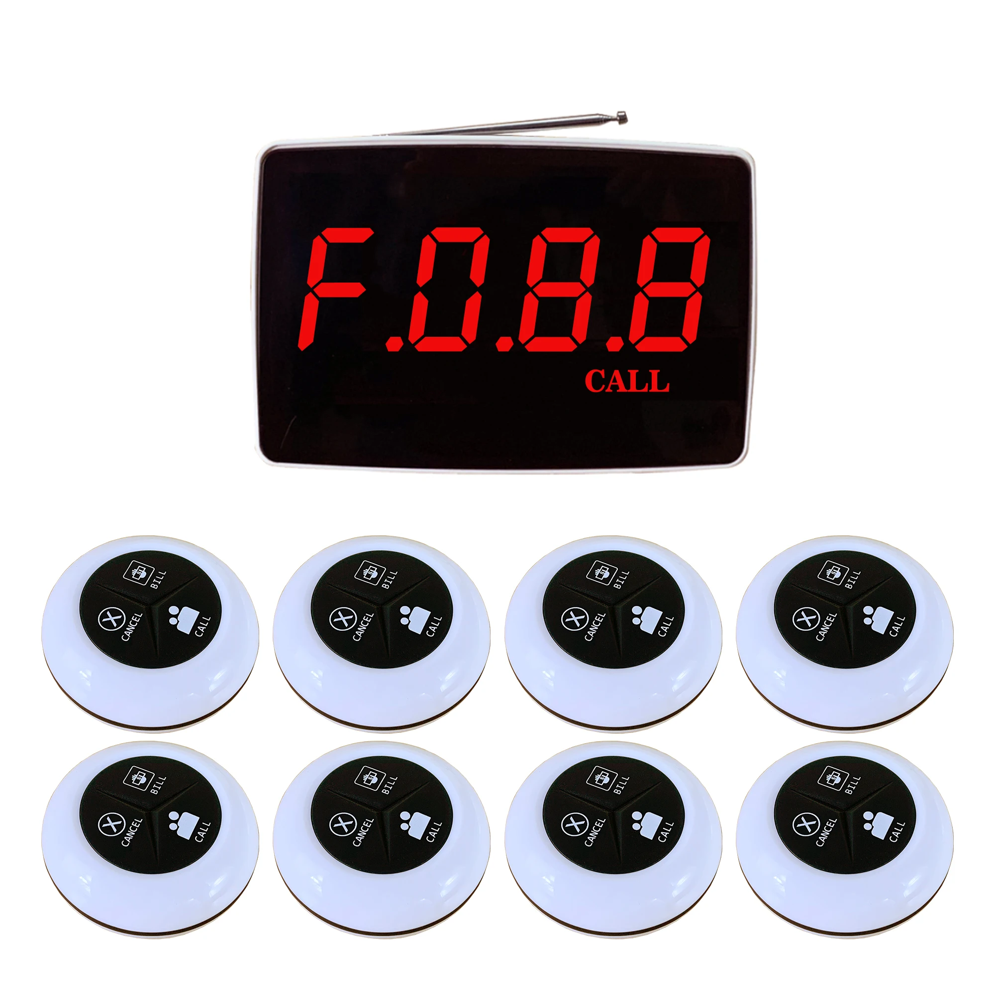 Artom newest Wireless restaurant table waiter Call system with 10 water proof call button with thicker pad