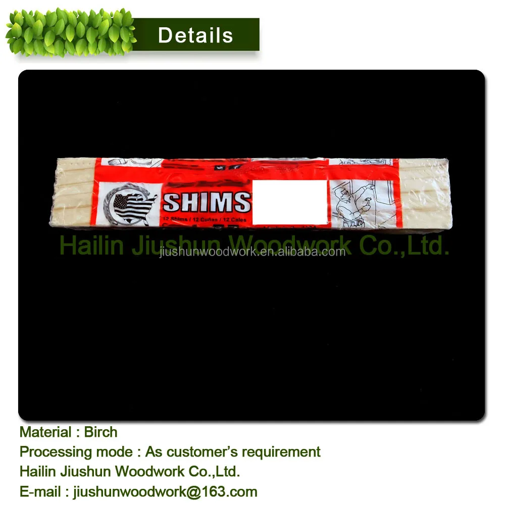 
High Quality Wooden Shim Customized Size 