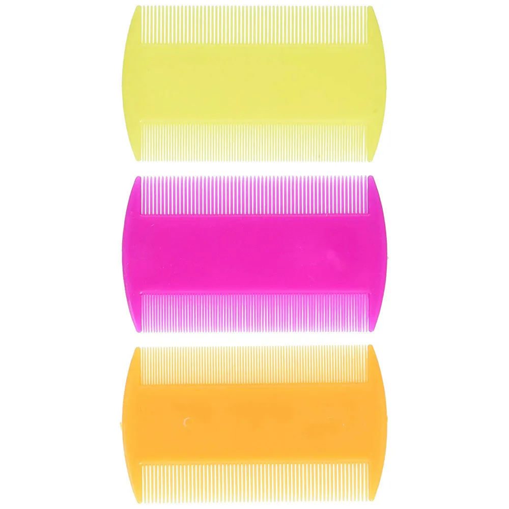 
Plastic Different Color Lice Flea Nit Pet Hair Combs Fine Double Sided Tooth 