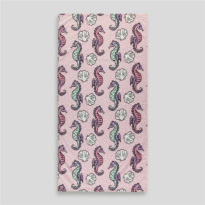 Custom Microfiber Round Printing With Reactive Logo 100% Cotton Velour Digital Blanket Cheap & Cotton Printed Beach Towel