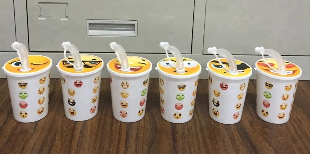 10oz 300ml Basketball/Football/Cricket/Tenis/Rugby/Volleyball Lid Plastic Stadium cup with brand for promotional