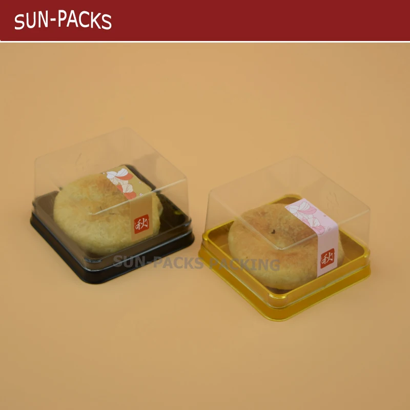 Unique plastic PP/PET/PVC disposable clear cake food packing plastic tray with lid