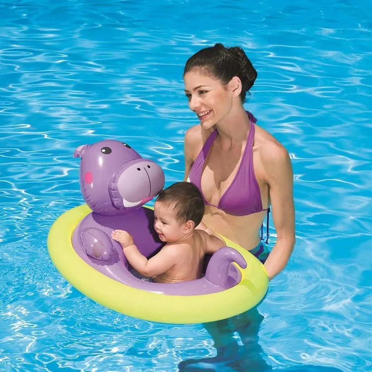 PVC inflatable baby float seat animal design baby pool floater