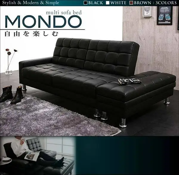 Good quality white leather sofa/sofa bed,metal sofa cum bed
