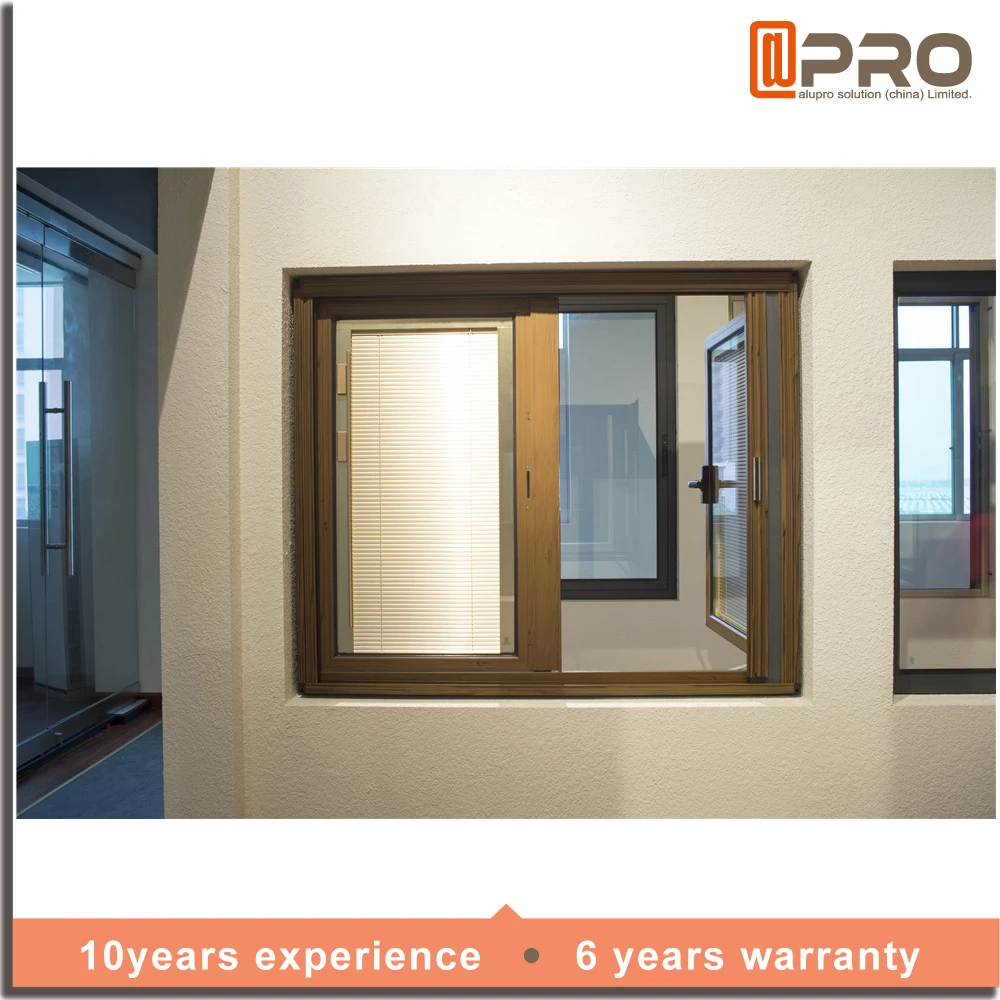 Aluminium awning windows burglar proof casement window with grill design and mosquito nets BayWindow with blinds louvers
