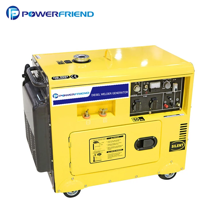 Портативный дизельный сварочный генератор открытого или бесшумного типа 190 А, 2 кВт, 186FAE