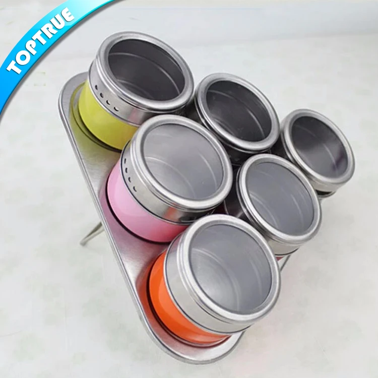 Hot Selling Chinese Manufacture Salt Pepper Garlic Curry Box Stainless Steel Magnetic Spice Container
