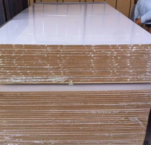 
High Glossy Melamine Faced White UV Coated MDF Board 