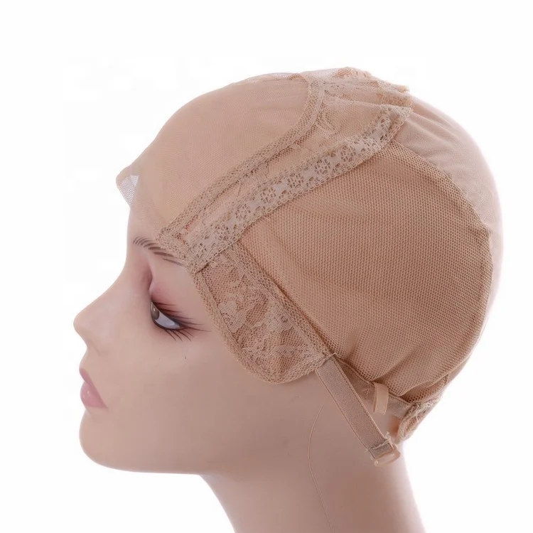 Custom Made Black Brown Blonde Silk Base Private Label Making 360 Swiss Lace Frontal Spandex Cap Wig Weaving Cap in Stocking