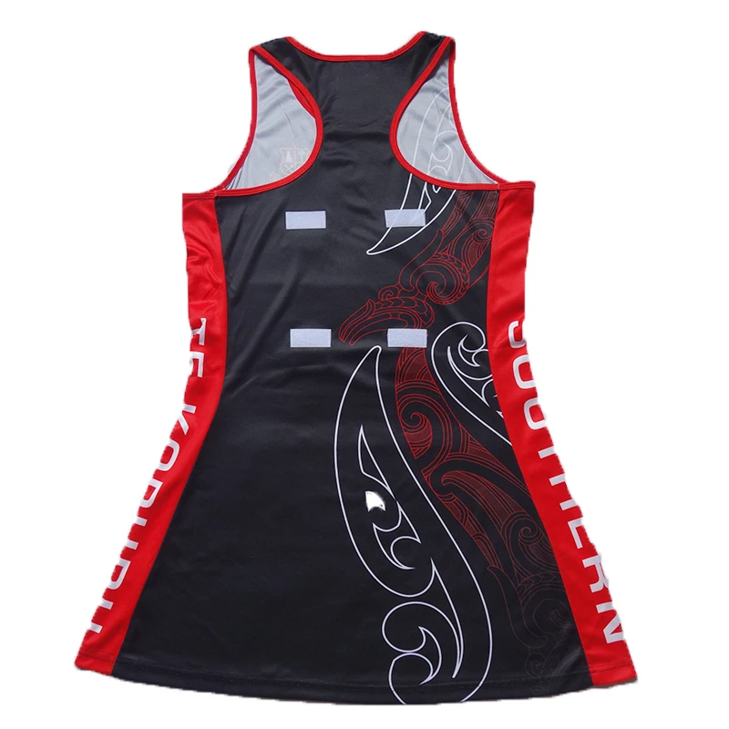 
Custom sublimation slim fit fashion skirts and tops netball uniforms girls with bibs 