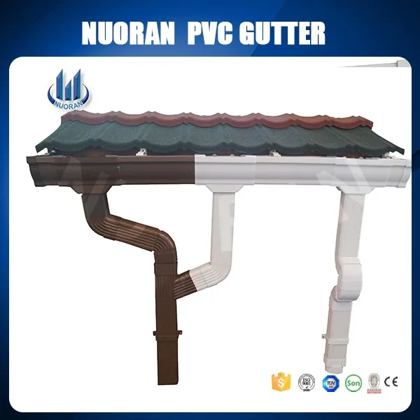 rectangular black plastic pvc rain gutter,guttering price per meter