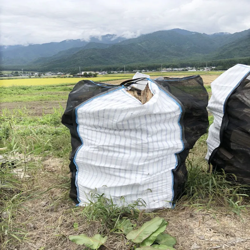 Wholesale Durable Packing Firewood Ventilated Bulk Bag 1000kg Breathable Fibc Big Bag Firewood Bag Mesh Packaging Storage 5:1