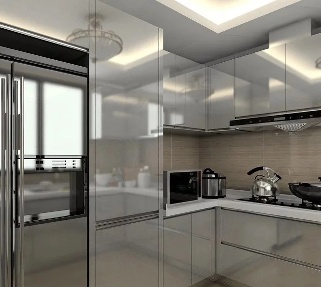 DIY small size stainless steel 304 kitchen cabinet,U shape kitchen