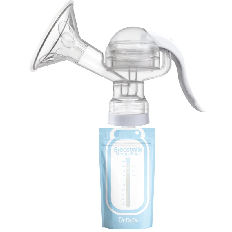 
Drdudu eco-friendly breast milk storage bag suit connect with silicon breast pump manual 