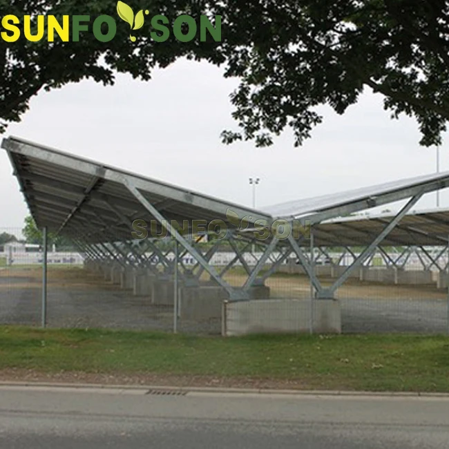 Sunforson standard double row carport solar mounting vertical panel installation mounting rack