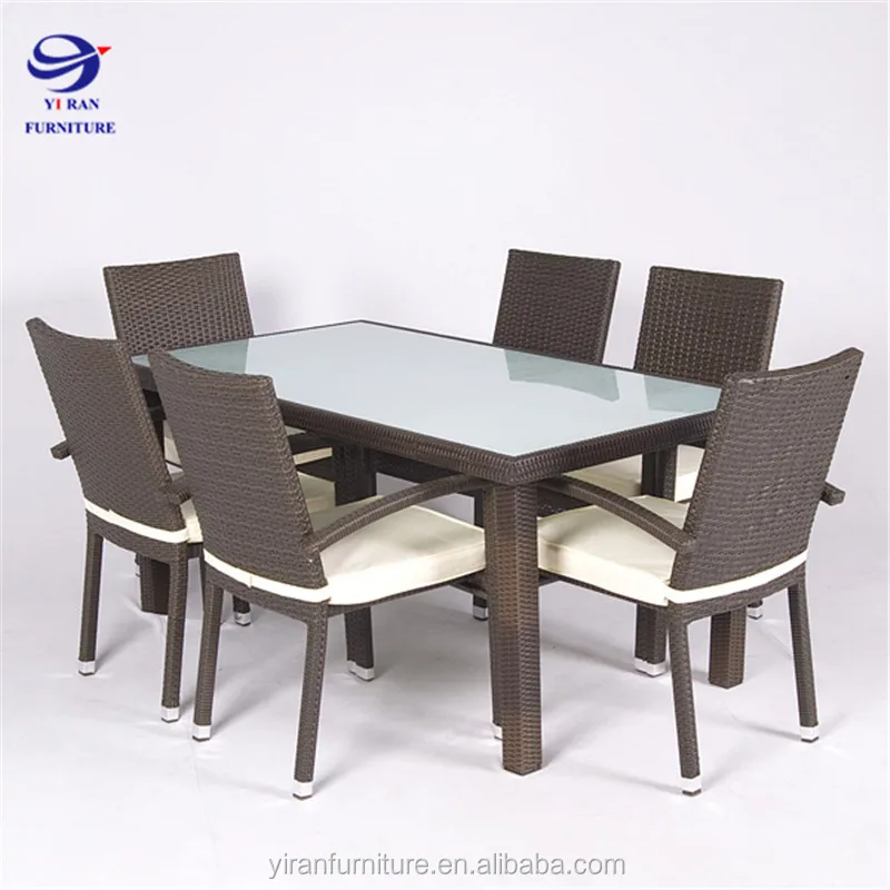 Cornelia Garden furniture table dining sets Rattan and Wicker sling chair outdoor patio furniture