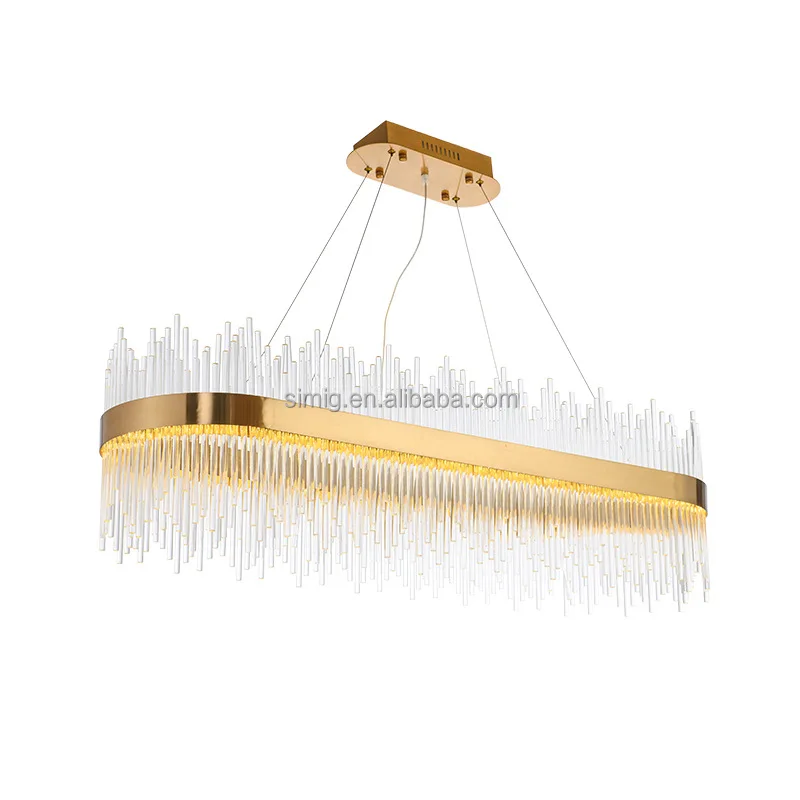 Simig lighting modern k9 Crystal Glass oval shape luminaire crystal chandelier lamp