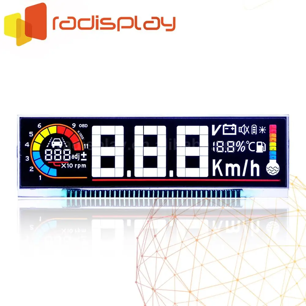 4 digit stn/tn/fstn/htn 7 segment monochrome custom lcd display