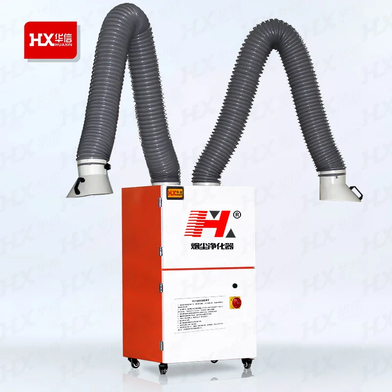 
Factory Welding Fume Extractor Smoke Extractor Dust Collector With Two Arms 