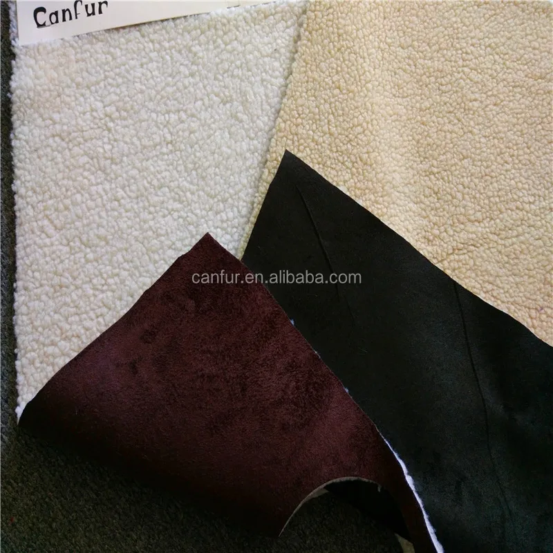 100 polyester synthetic cheap sherpa suede fabric