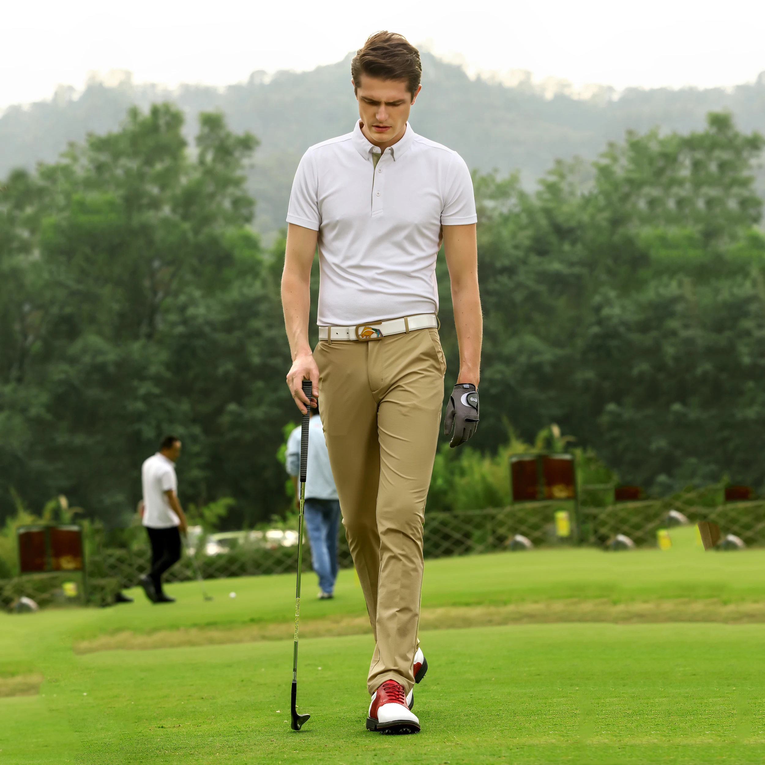 Customized Logo 100%Polyester Polo Shirts Dry Fit Short Sleeve Casual Golf Solid Color Tops