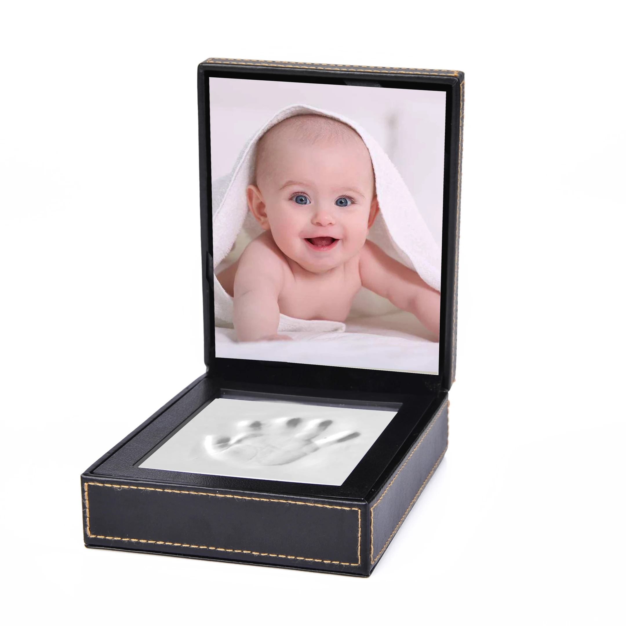 Baby Handprint Footprint Clay Photo Frame