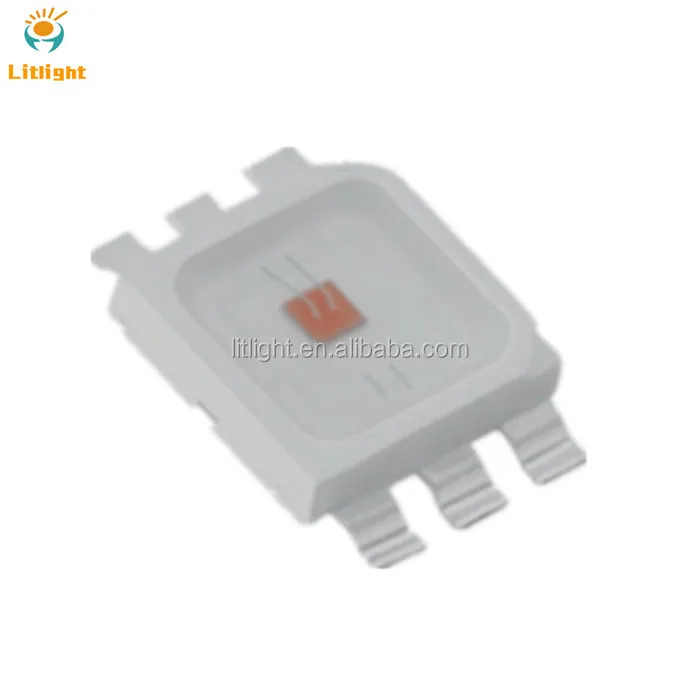 High Power Light Eimitting Diode Full Color PLCC-6 Red Green Blue 3in1 6 Pins 1.5W SMD 5074 RGB LED Chip Specifications
