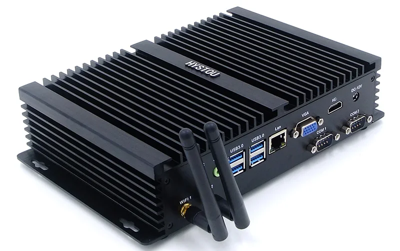 Small Fanless Mini Itx Computer Intel Core i5 4200U Barebone System with Dual Lan Desktops 4K Gamer Pc