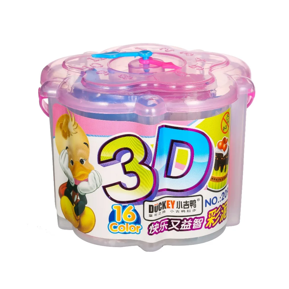 Ремесло Обучающие игрушки тесто Пластилин Горячие продажи DIY Дети ручной работы игрушка 16 видов цветов CN;ZHE DUCKEY EN-71