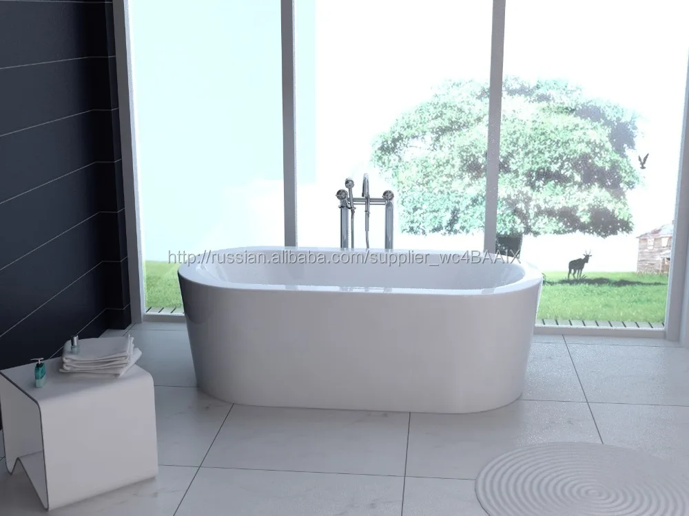 Round Shape Acrylic Cheap Freestanding Bathtub White Bathtubs