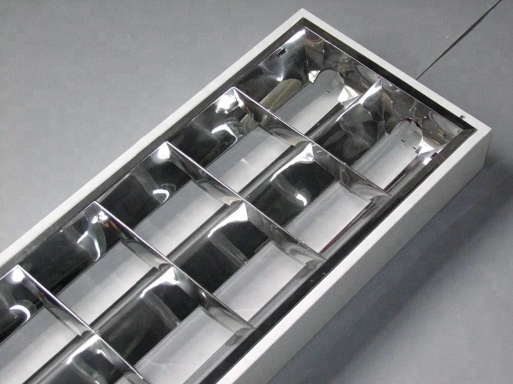 Best price T8 grille LED tube light fixture with aluminum reflector 2 years warranty