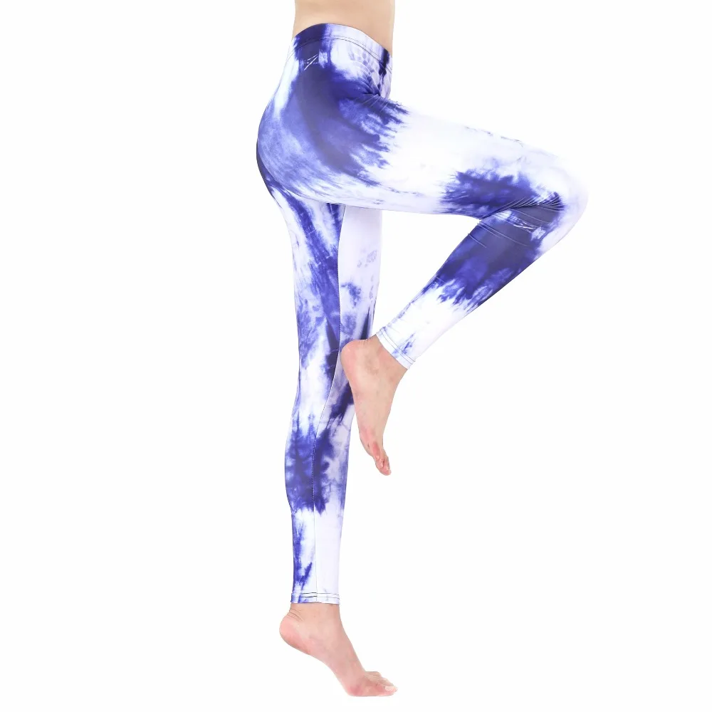 Hot Sell Milk Silk Spandex Ladies Custom Digital Print Leggings , Dry Fit Sublimation Printing Compression Yoga Pants