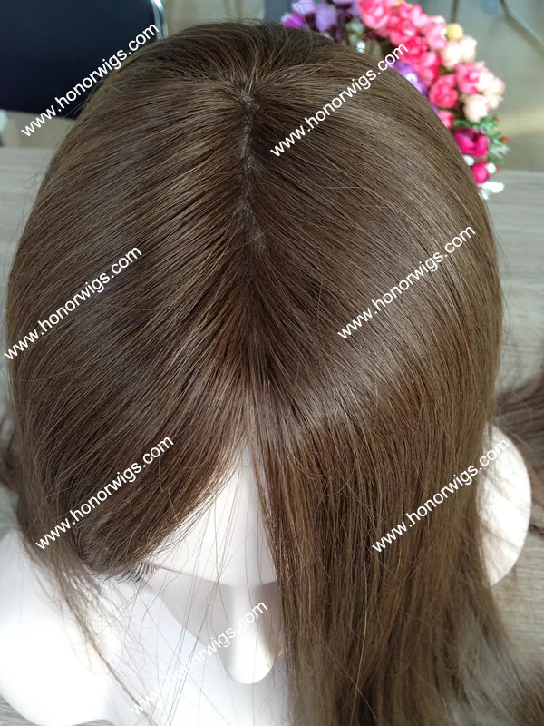 jewish wig 100% Chinese virgin hair silk top base JH51 #4 kosher wig light brown color 22inches big layer in stock