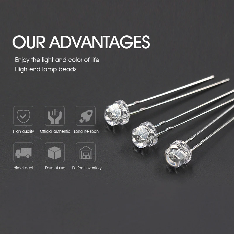 Straw hat 5mm color fast and slow Flash long foot  straw hat clear LED light emitting diode  (1000pcs)