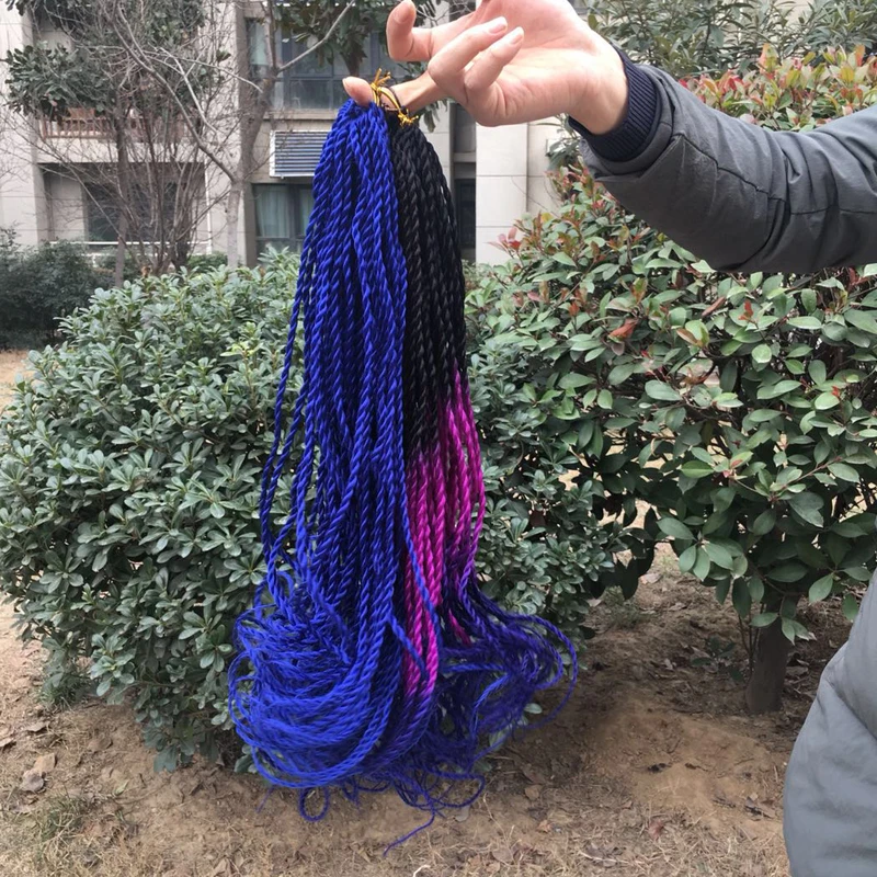 pre-twist loop 22inch 30strands 100gram heat resistant synthetic senegalese twist crochet braid hair