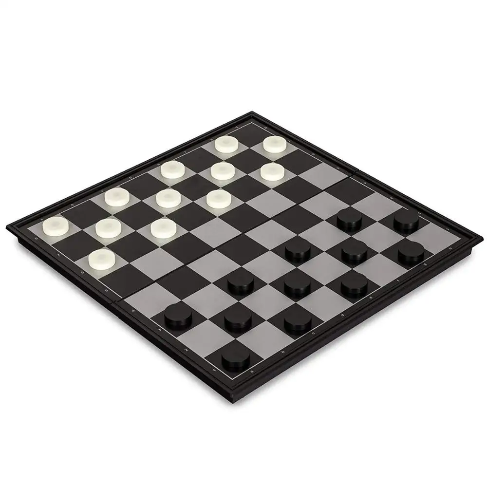 
Imports 2 in 1 Travel Magnetic Chess and Checkers Game Set 